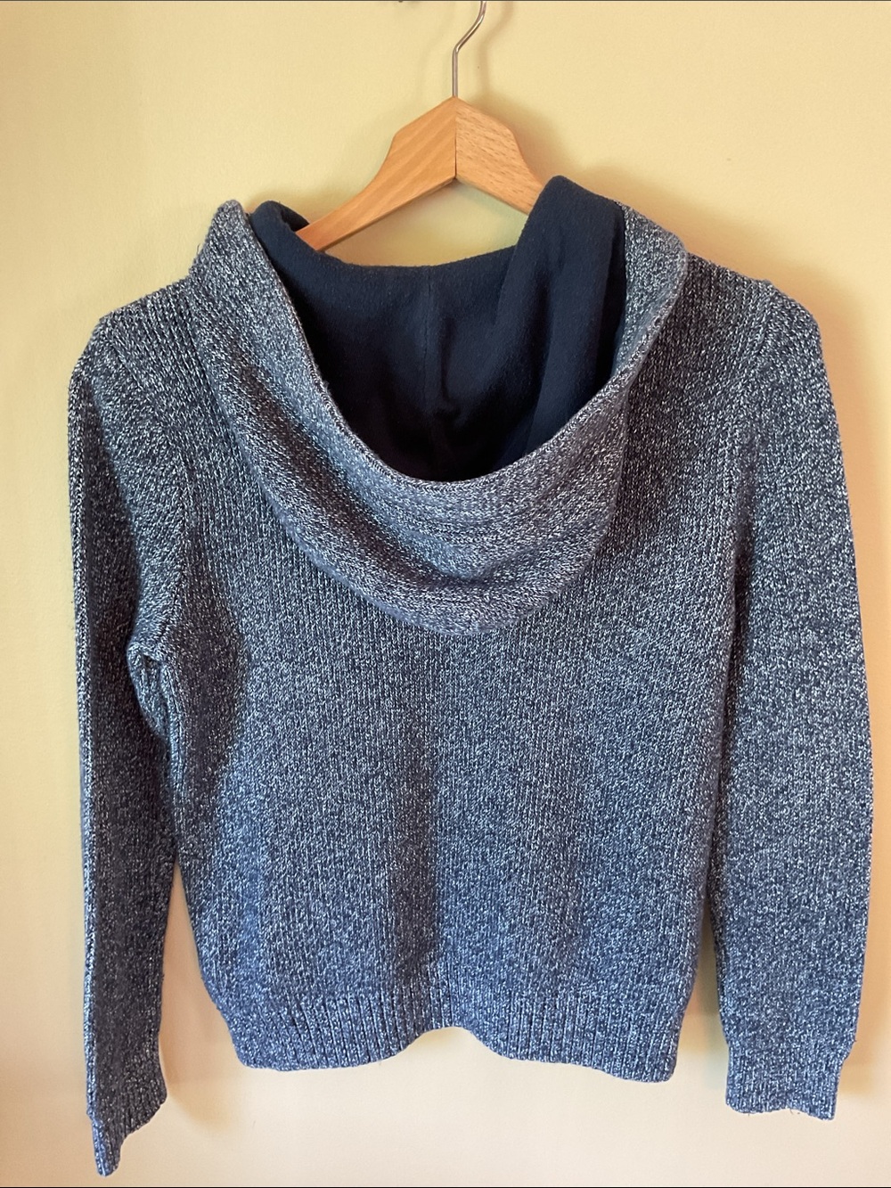 Abercrombie Kids Navy Marled Hooded Sweater - Picture 3 of 3